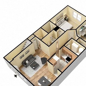 Two bedroom apartment available